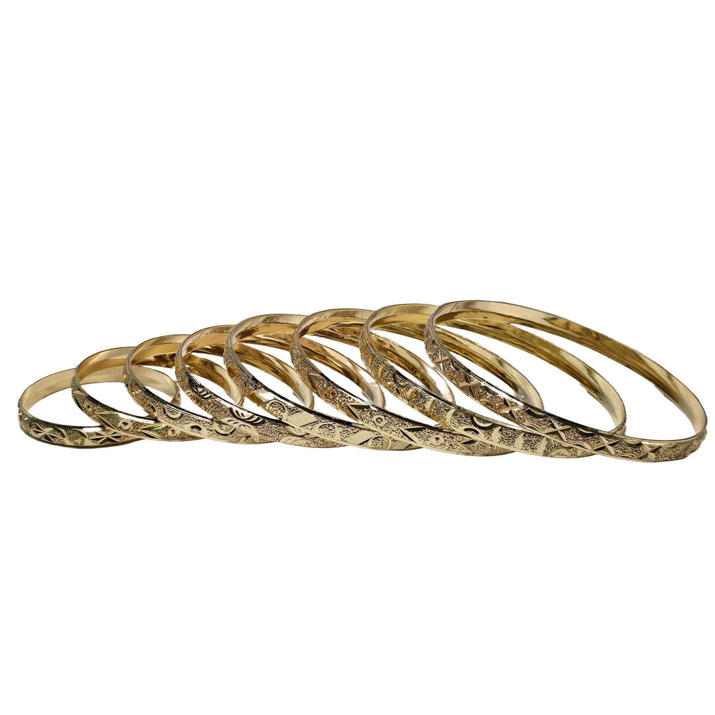 Set of 12 Gold Plated Bangles Set