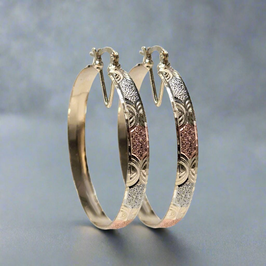 Pair of Gold Plated Hoop Earring Set