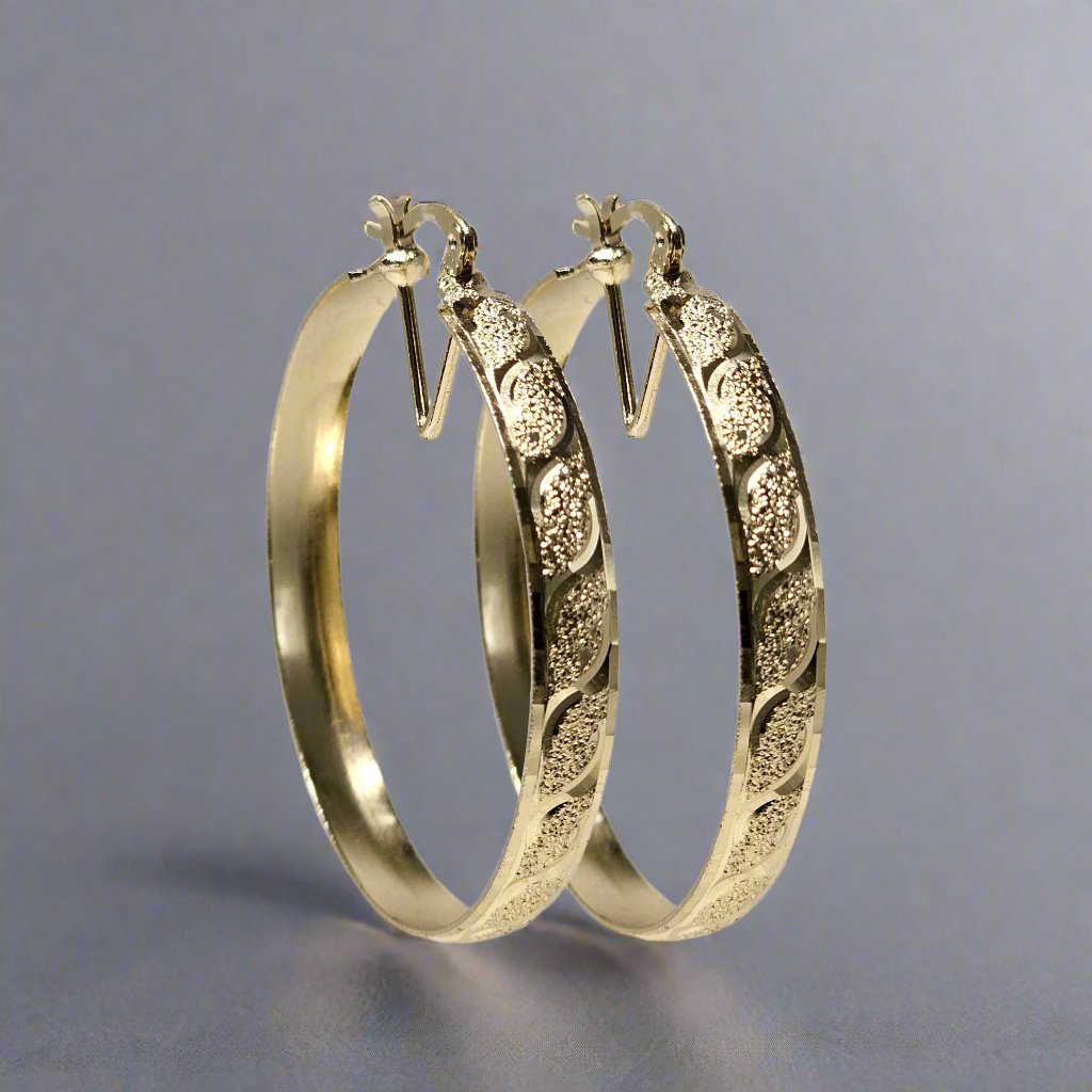 Pair of Gold Plated Hoop Earring Set