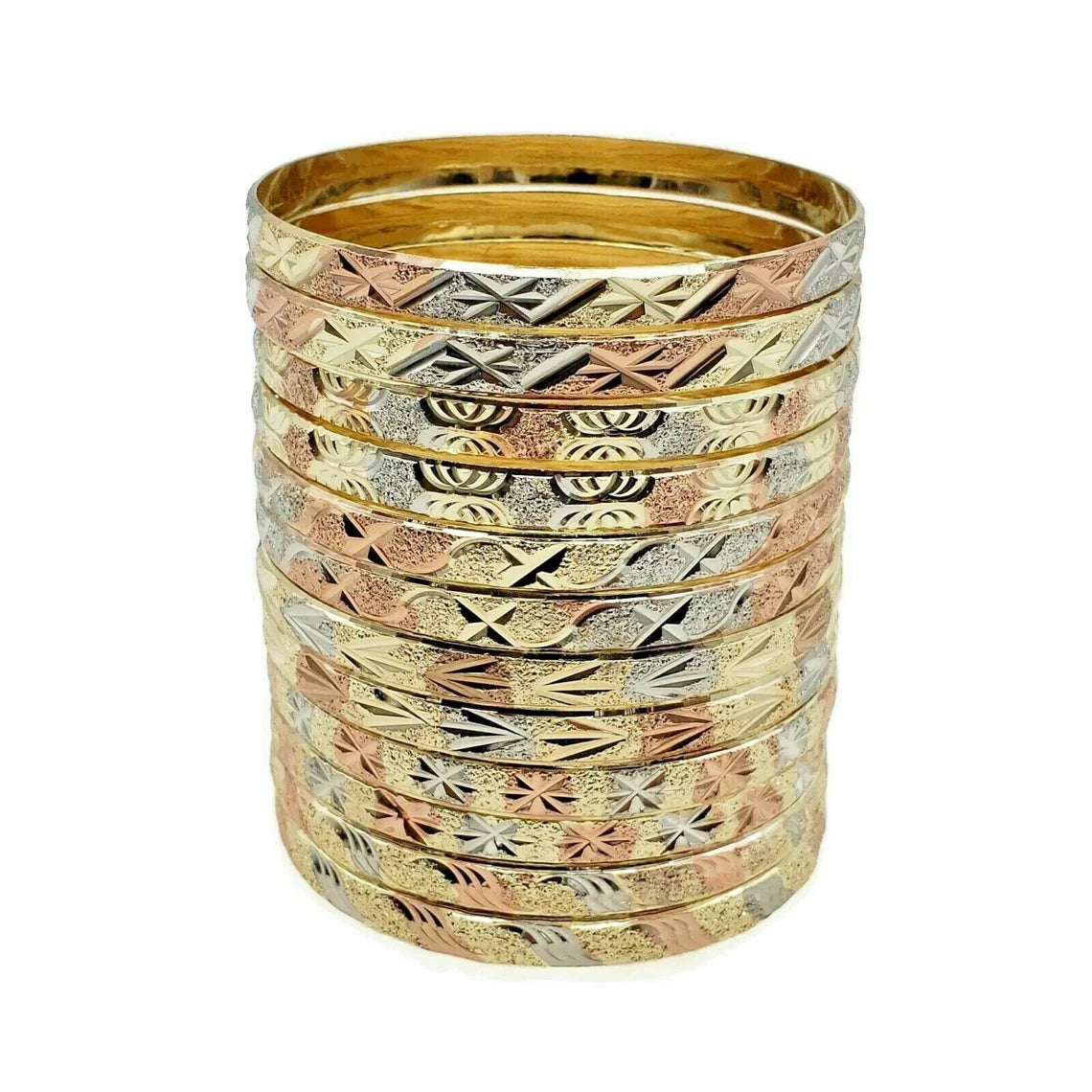 Set of 12 Gold Plated Bangles Set