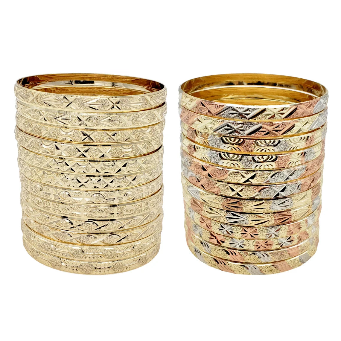 Set of 12 Gold Plated Bangles Set