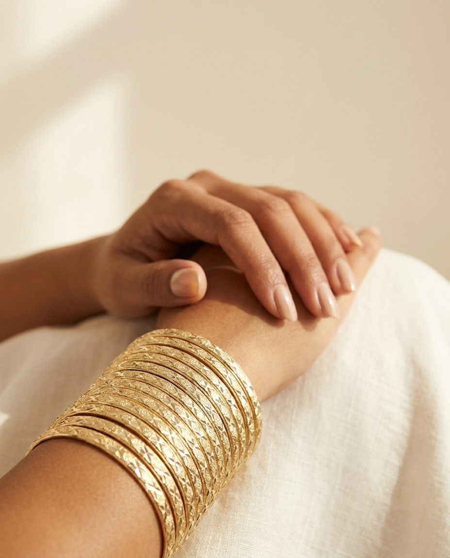 Gold-plated jewelry for everyday wear.